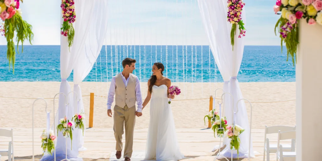 Central Beach wedding ceremony venue at Hyatt Ziva Los Cabos