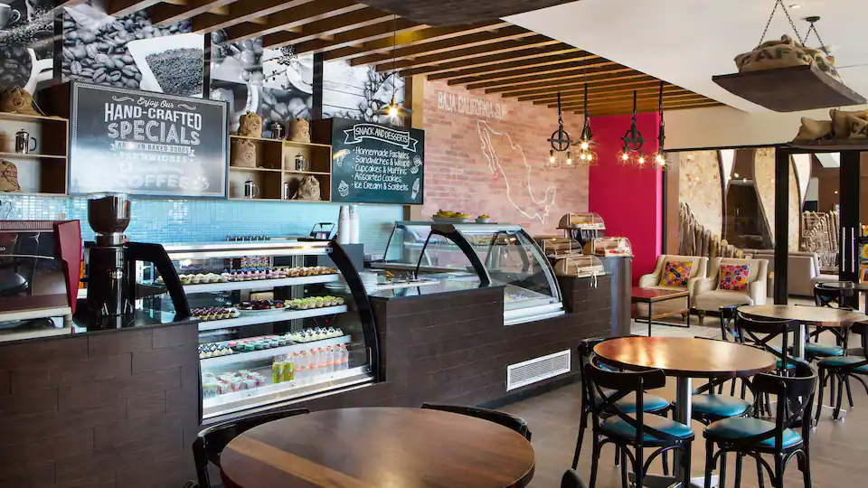 Coffee House at Hyatt Ziva Los Cabos featuring freshly brewed coffee, artisan pastries, and a cozy café atmosphere.