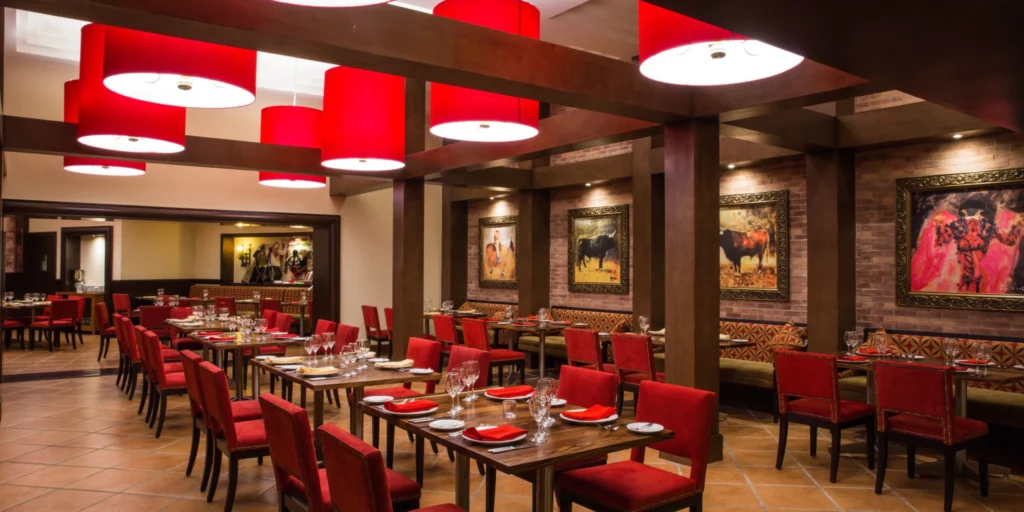 Stylish Mexican restaurant with vibrant décor at Hyatt Ziva Los Cabos.