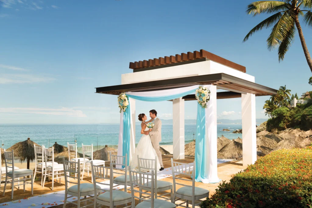 Beachfront wedding gazebo overlooking Banderas Bay at Hyatt Ziva Puerto Vallarta