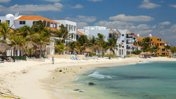 Akumal Beach near Secrets Akumal Riviera Maya with white sand, turquoise water, and relaxing Caribbean shoreline