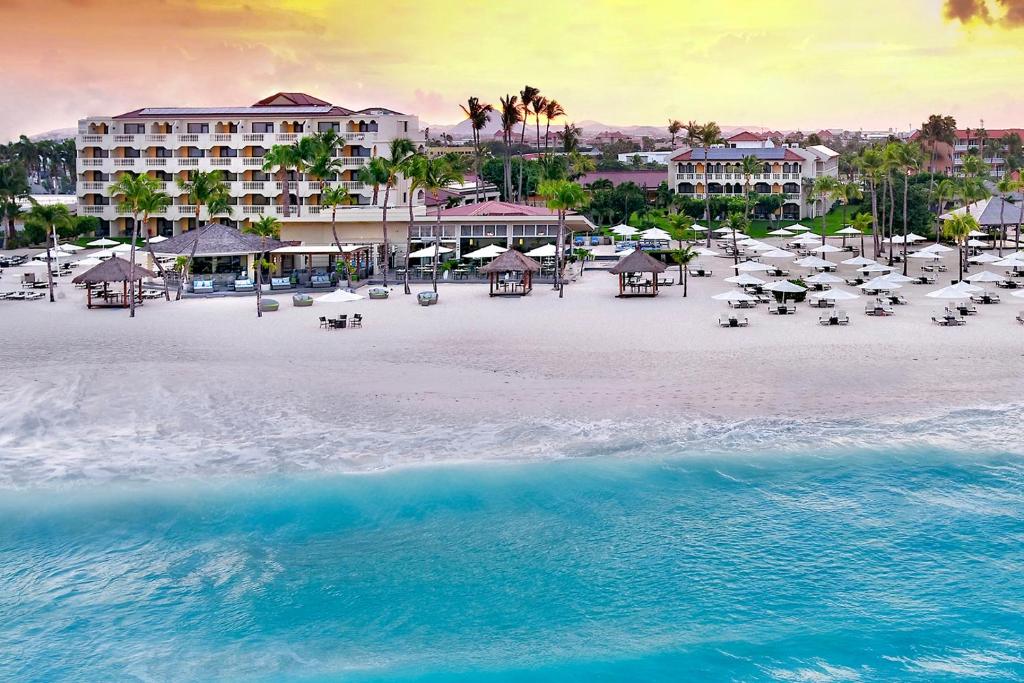 Bucuti & Tara Beach Resort adults-only boutique hotel on Eagle Beach Aruba with intimate setting and eco-friendly luxury.