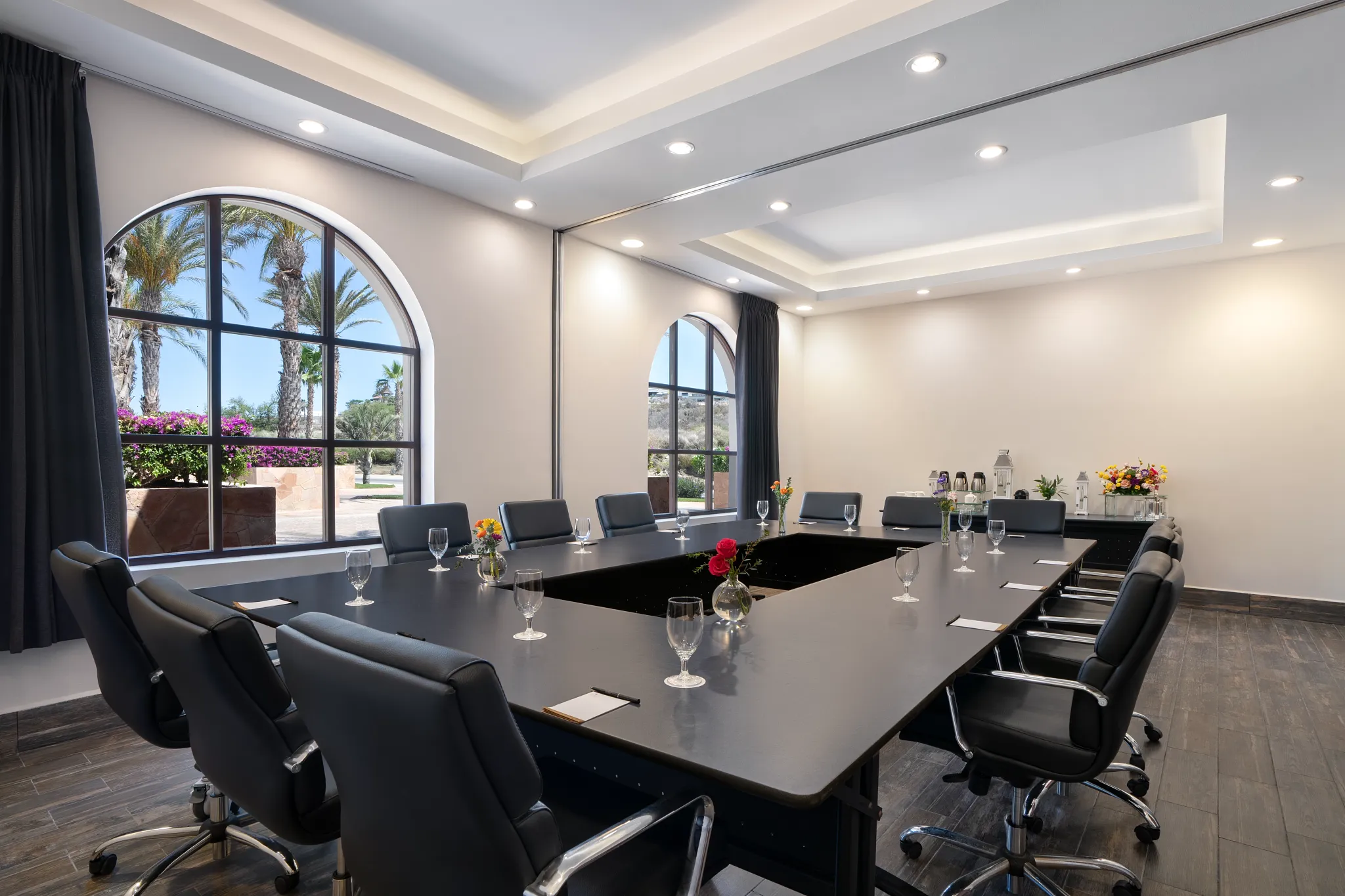 Costa meeting room with U-shaped conference setup at Secrets Puerto Los Cabos