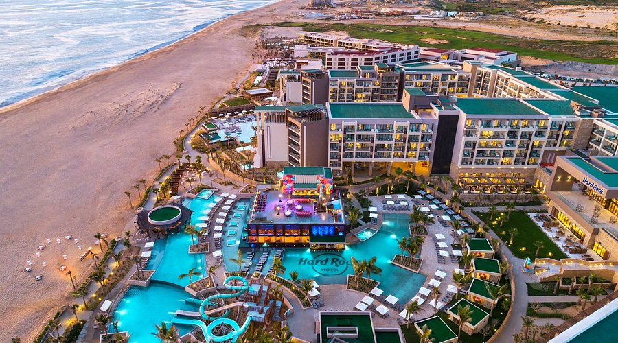 Hard Rock Hotel Los Cabos all-inclusive resort with large pools, entertainment, and oceanfront setting.