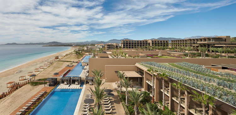 JW Marriott Los Cabos Beach Resort and Spa with infinity pools, ocean views, and modern luxury design in San Jose del Cabo.