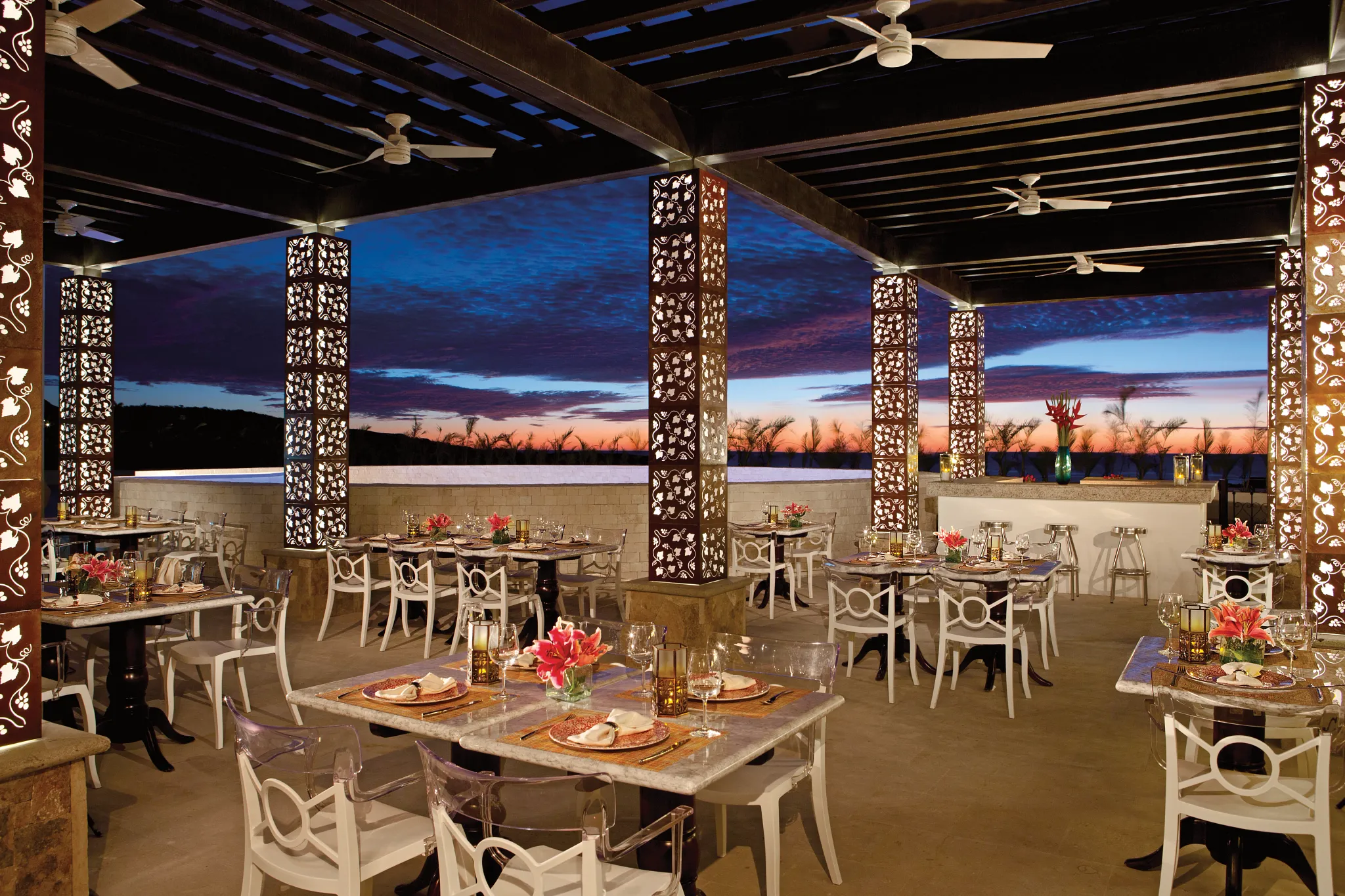 Portofino Italian restaurant at Secrets Puerto Los Cabos with elegant dining room and classic pasta and wine pairings