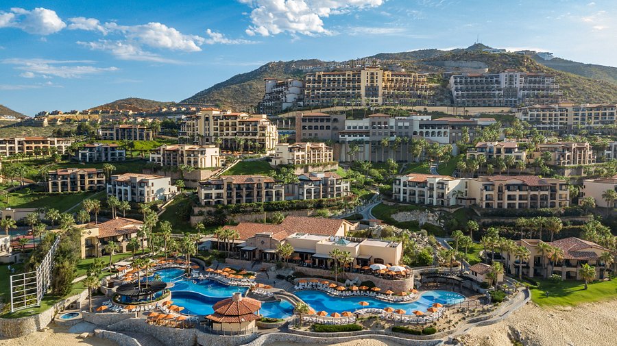 Pueblo Bonito Sunset Beach all-inclusive resort with terraced suites and ocean views in Cabo San Lucas, Mexico.