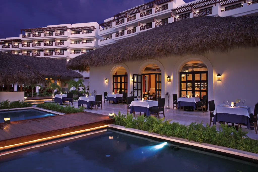Portofino Italian restaurant at Secrets Cap Cana Resort & Spa featuring elegant décor, authentic Italian cuisine, and a romantic dining atmosphere.