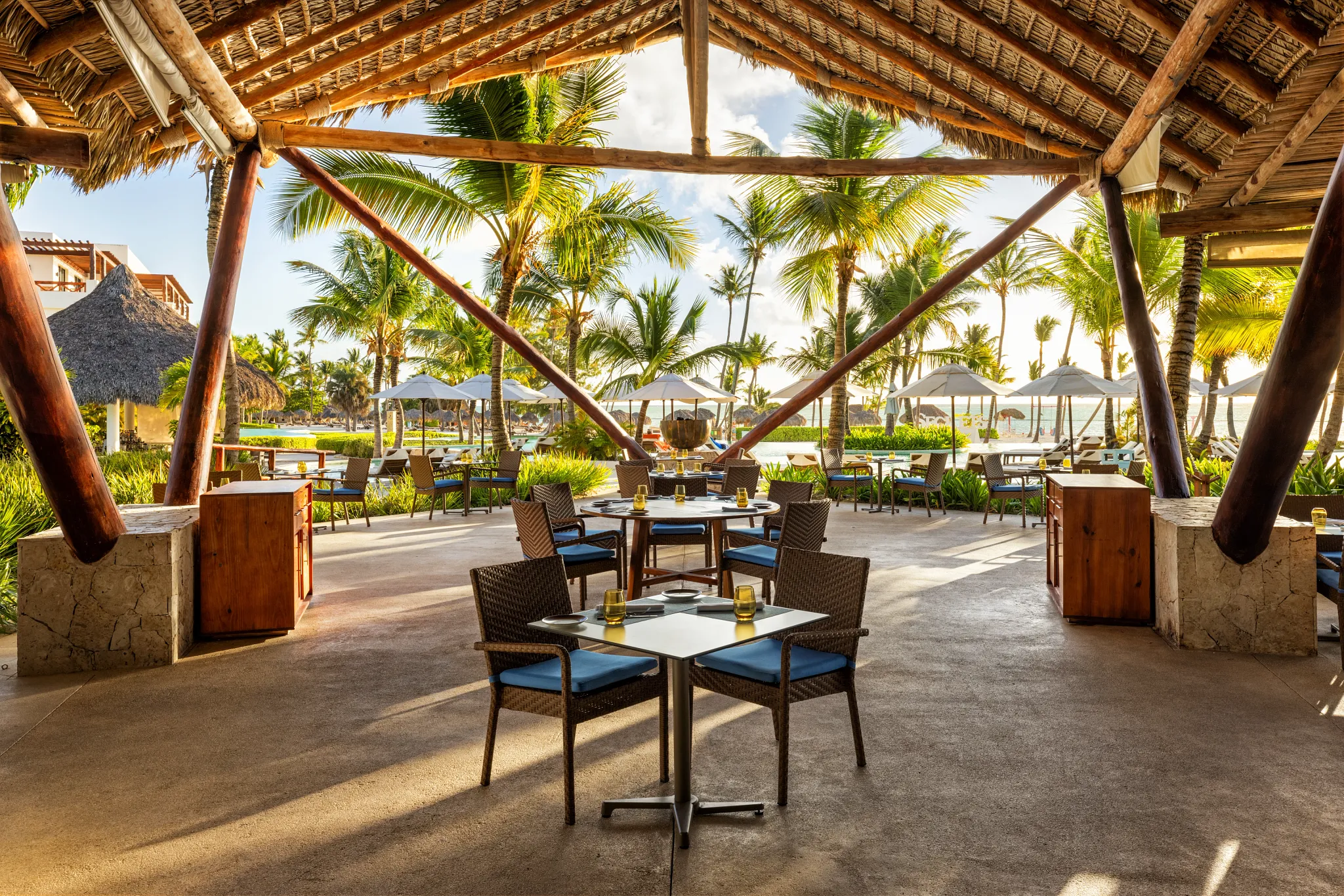 Seaside Grill at Secrets Cap Cana Resort & Spa featuring open-air beachfront dining, grilled specialties, and scenic ocean views.