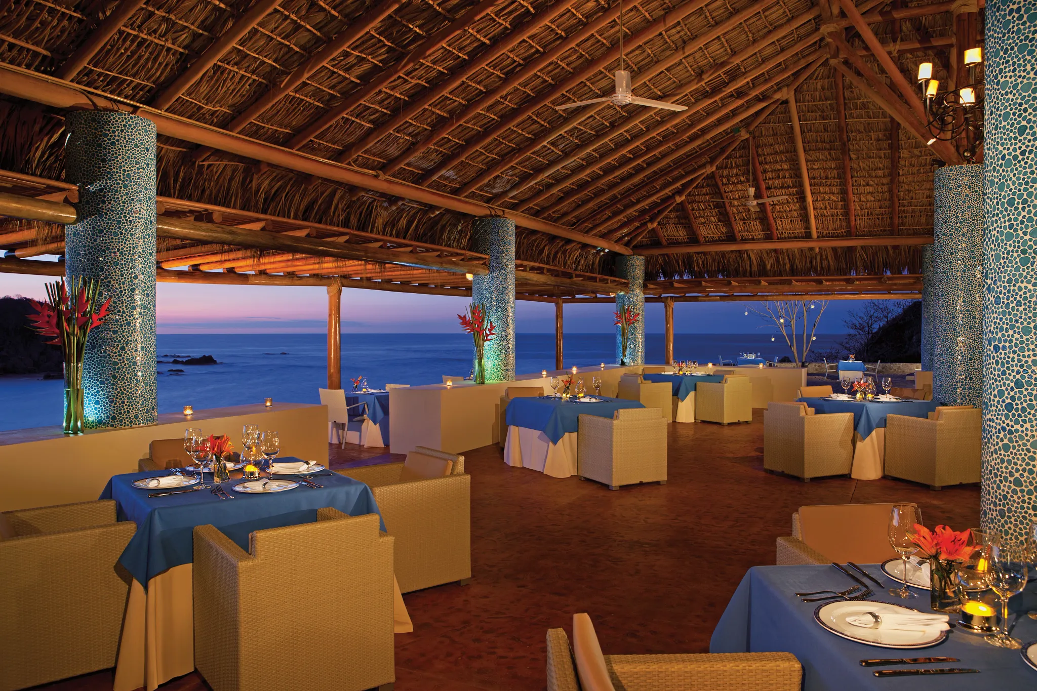 Castaways steakhouse at Secrets Huatulco serving premium cuts and grilled specialties for a classic dinner experience