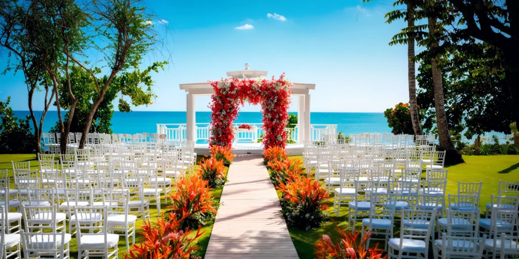 Garden Gazebo outdoor wedding venue at Secrets La Romana Resort & Spa