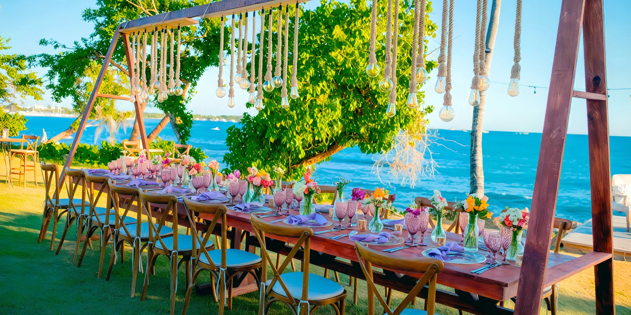 Seaside Garden oceanfront wedding venue at Secrets La Romana Resort & Spa