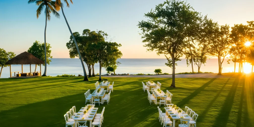 Sunset Garden West outdoor wedding venue at Secrets La Romana Resort & Spa