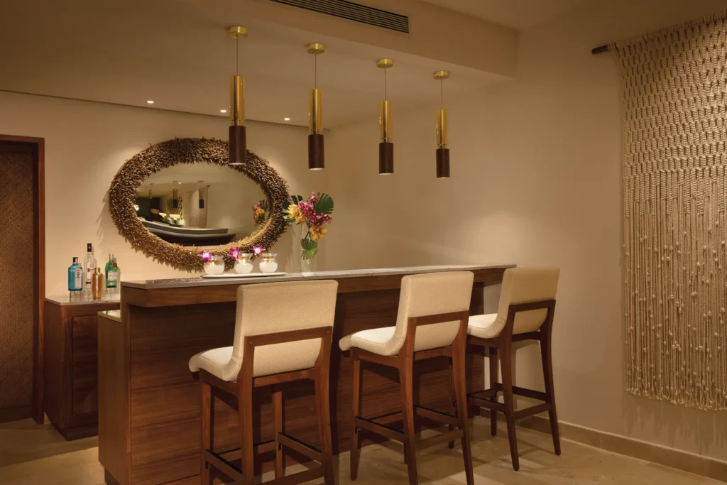 Presidential Suite Swim Out private bar and dining area at Secrets Maroma Beach Riviera Cancun.