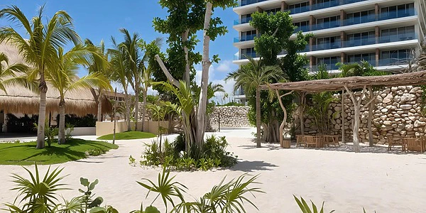 Mystique Area wedding venue at Secrets Moxché Playa del Carmen with intimate ceremony setup