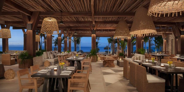 SeaSoul Restaurant wedding venue at Secrets Moxché Playa del Carmen with oceanfront dining setup