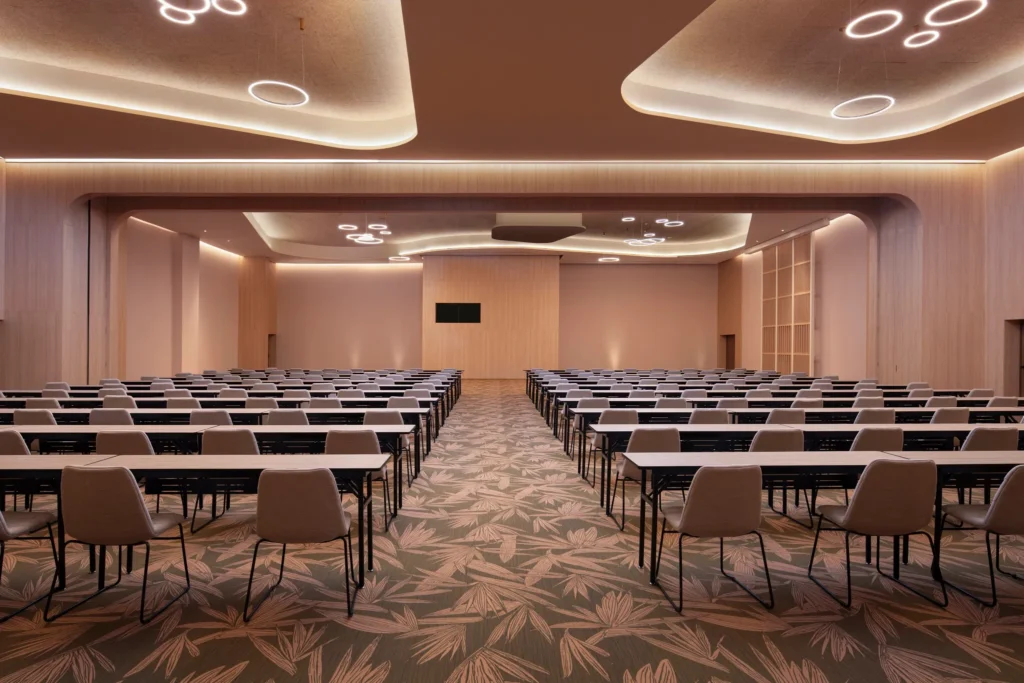 Conference space with presentation setup at Secrets Playa Esmeralda Resort & Spa.