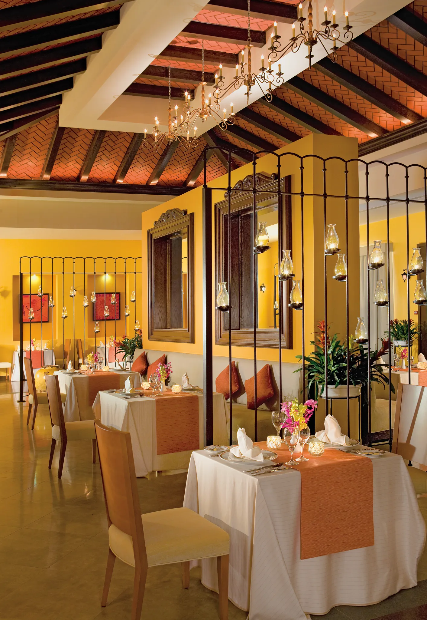 El Patio Mexican restaurant at Secrets St. James Montego Bay featuring a warm, traditional dining atmosphere with elegant décor and authentic Mexican cuisine.