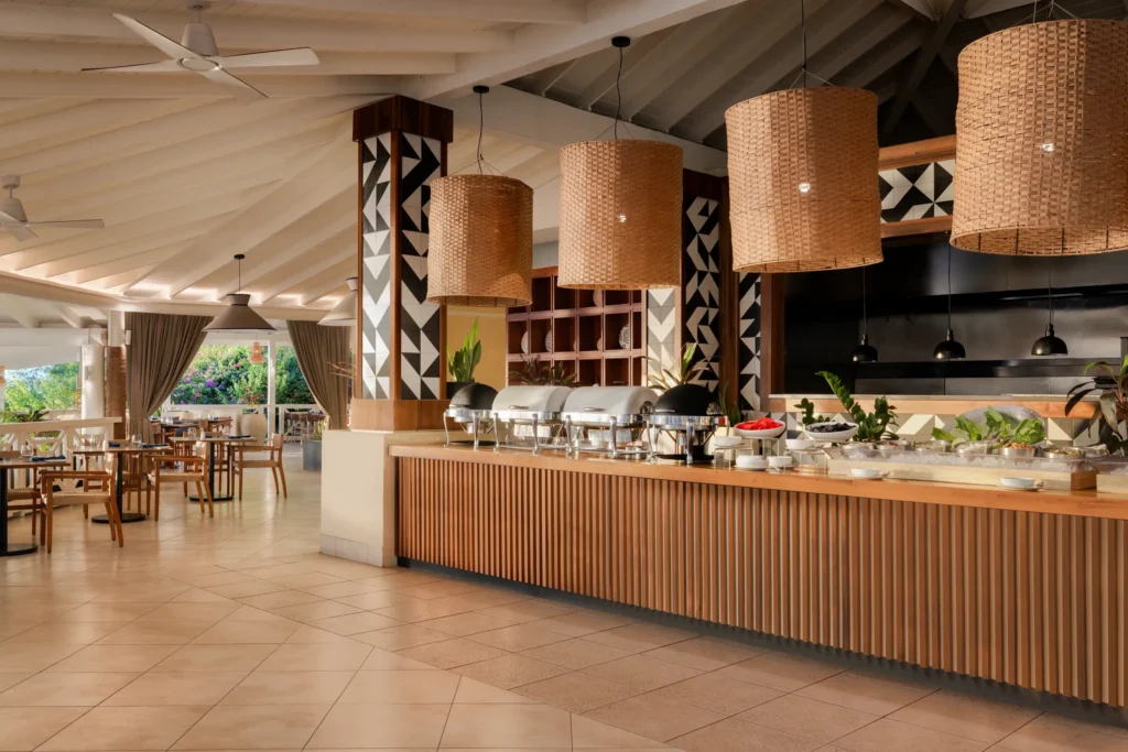 Seaside Grill at Secrets St. Lucia Resort & Spa featuring open-air beachfront dining with grilled specialties and ocean views.