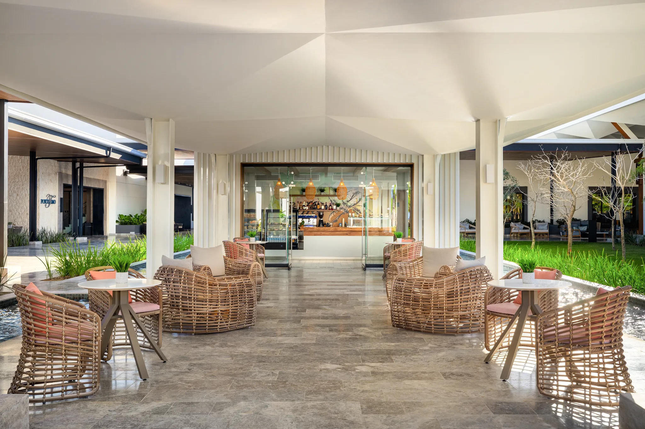 Coco Café at Secrets Tides Punta Cana serving premium coffee, pastries, and light bites throughout the day