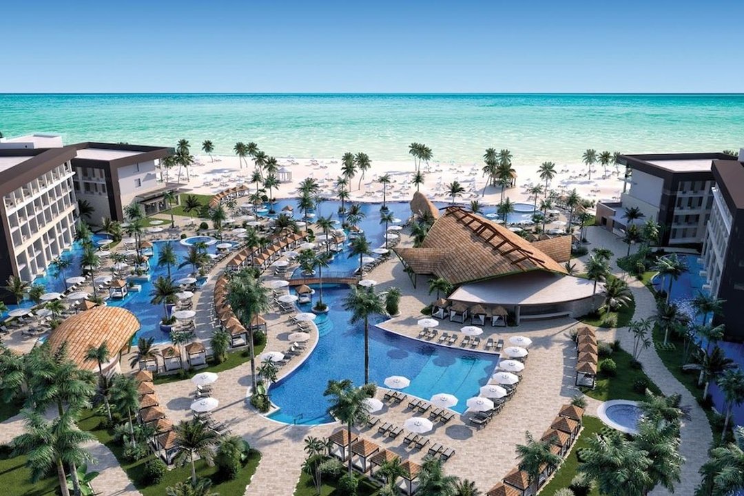 Hyatt Ziva Cap Cana family-friendly all-inclusive resort with expansive pools, water park, and white sand beach in Cap Cana, Dominican Republic.