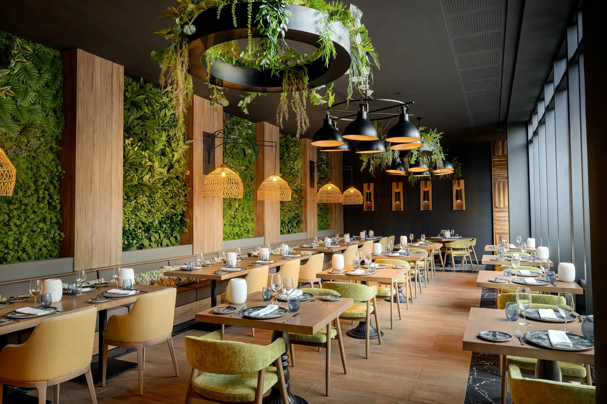 Tierra South American fusion restaurant at Secrets Tides Punta Cana featuring elegant dining, rich Latin flavors, and a warm upscale ambiance.