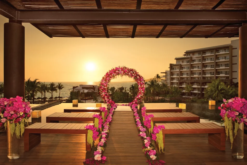 Elegant resort lobby with modern design and seating areas at Secrets Vallarta Bay Puerto Vallarta