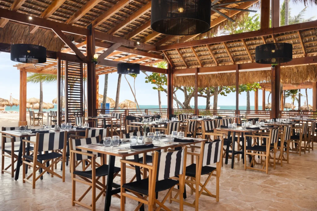 Blue Water Grill at Sunscape Coco Punta Cana featuring elegant outdoor dining, grilled specialties, and a tropical open-air ambiance.