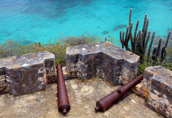 Historic Rif Fort near Sunscape Curaçao Resort Spa & Casino overlooking the Caribbean Sea in Willemstad