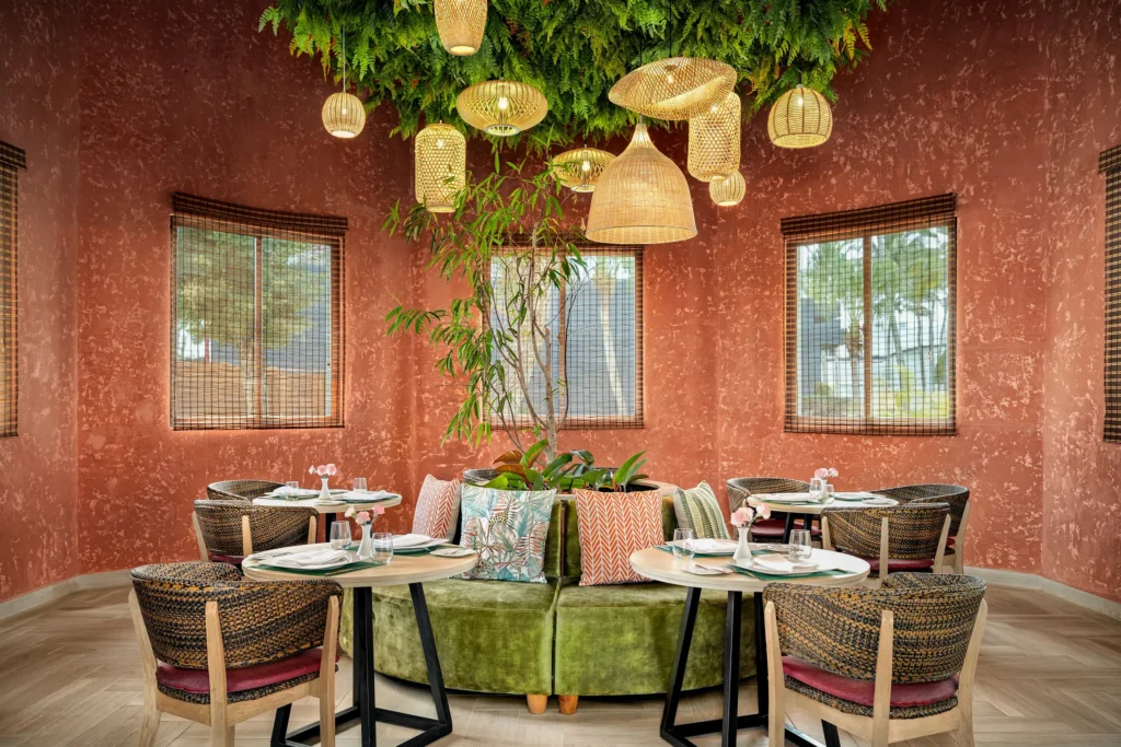 Tierra restaurant at Sunscape Dominicus La Romana featuring warm rustic décor, Latin-inspired cuisine, and an inviting dining atmosphere.