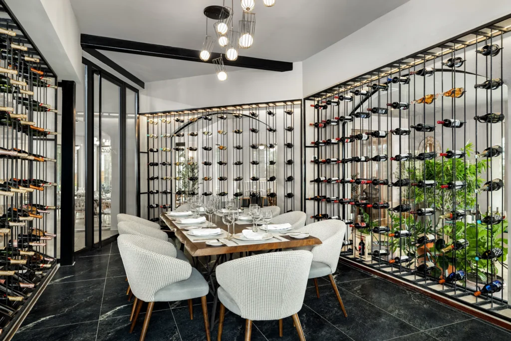Un-Wined Cellar at Sunscape Dominicus La Romana featuring an intimate wine bar setting with curated wines and a cozy, elegant ambiance.