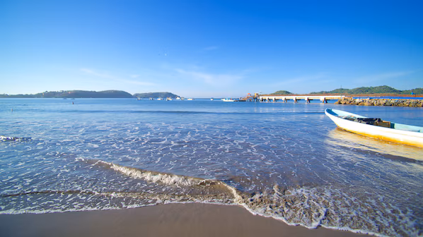 Playa Linda near Sunscape Dorado Pacifico Ixtapa with palm-lined shoreline and scenic Pacific views