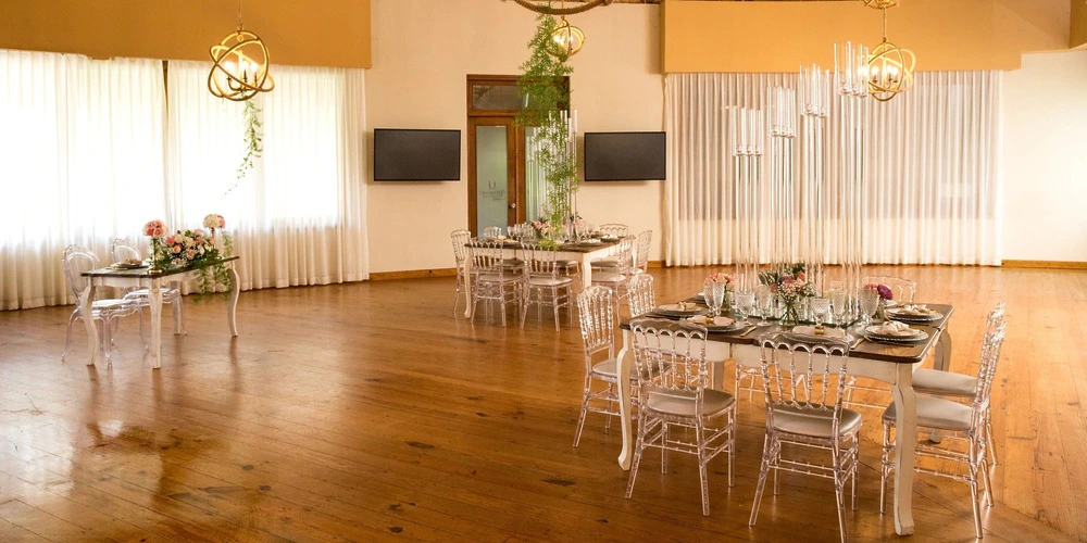 Tao Ballroom wedding reception setup with elegant décor at Zoetry Agua Punta Cana