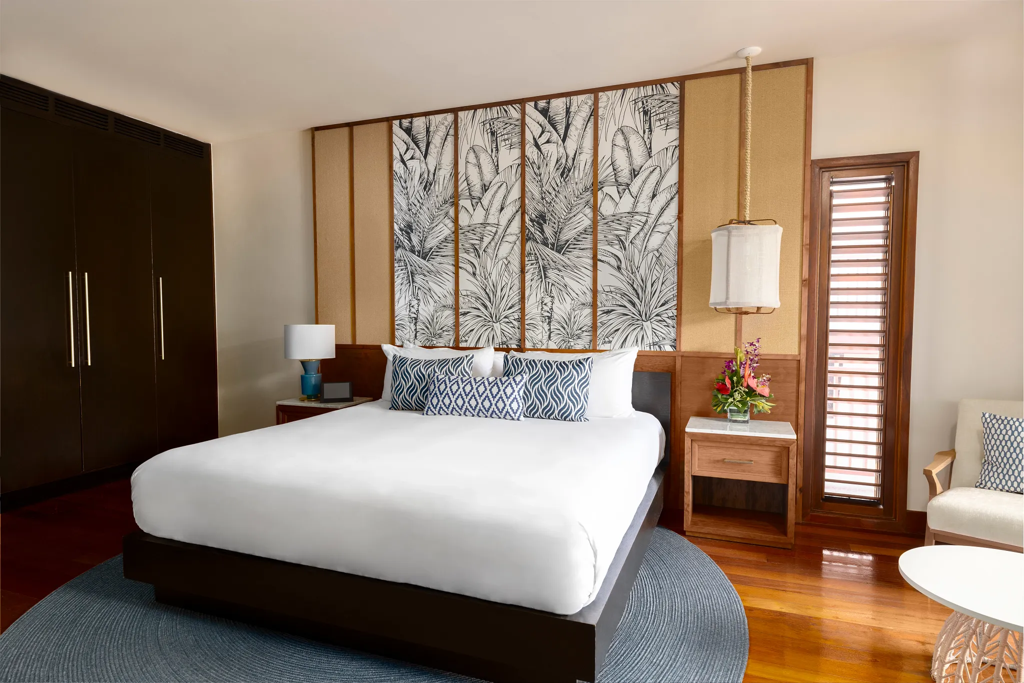 King bedroom in Master Suite Two Bedroom Residence with Plunge Pool at Zoëtry Marigot Bay St. Lucia.