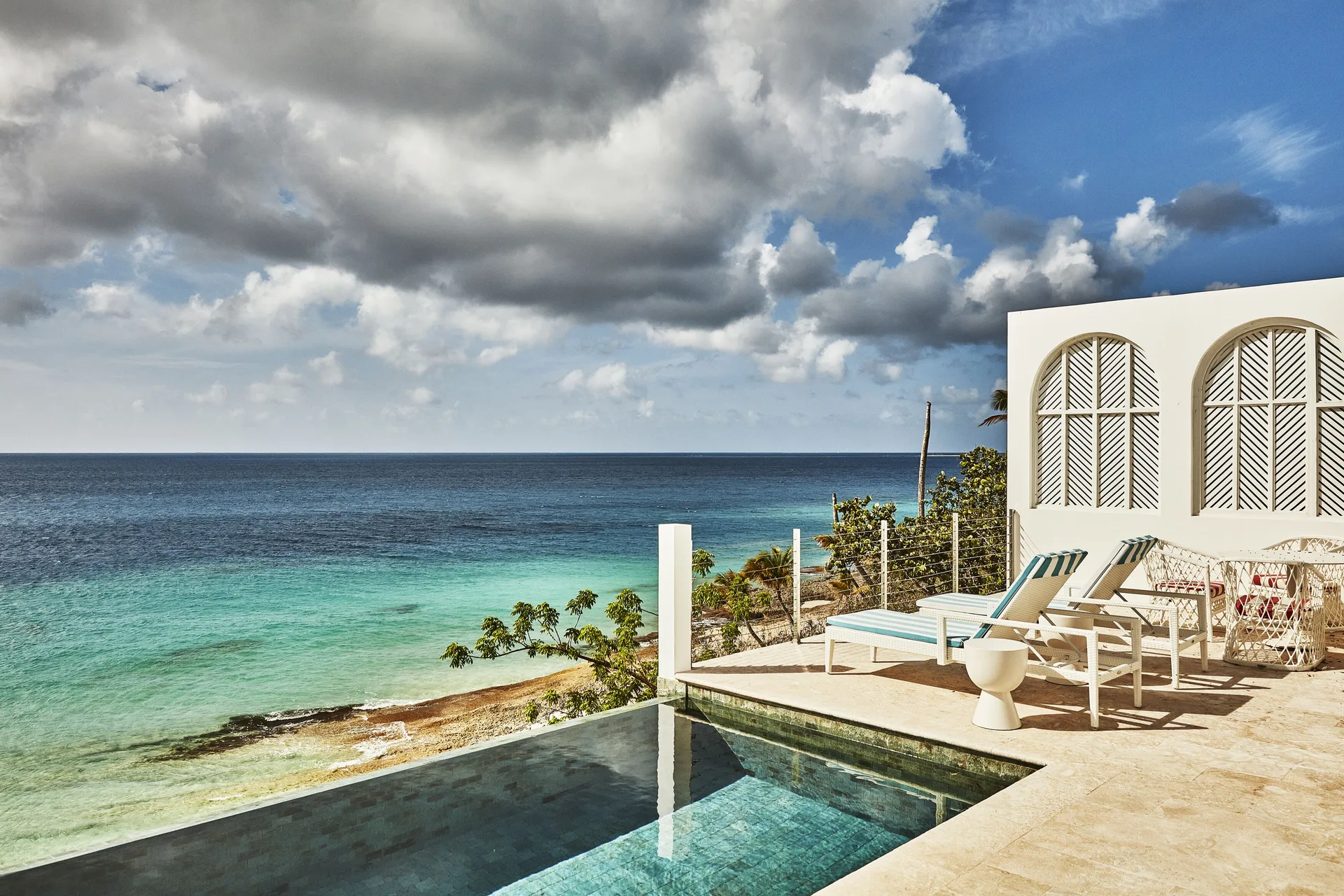 Oceanfront Two Bedroom Suite at Malliouhana Resort Anguilla with plunge pool, ocean terrace, and Meads Bay views.
