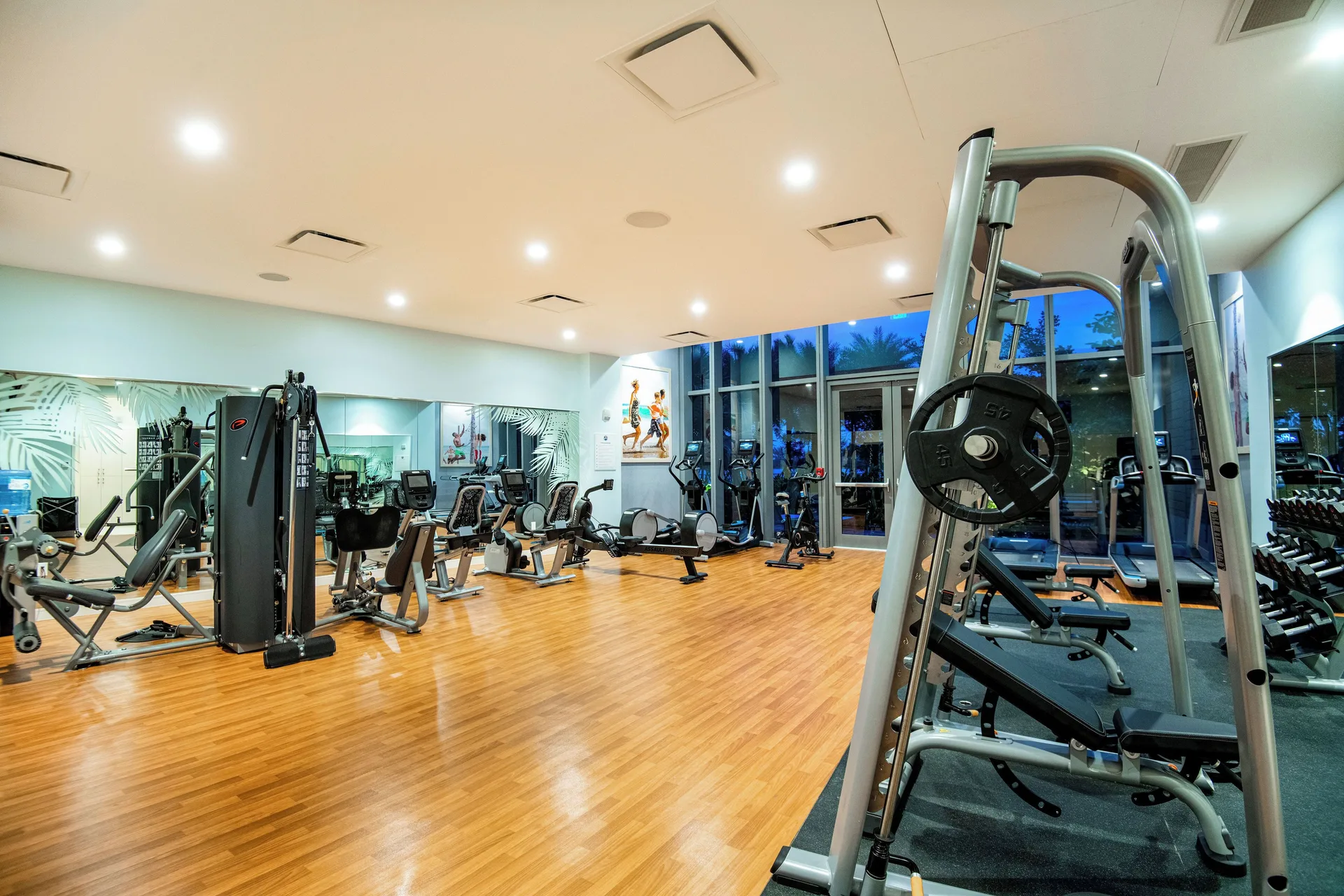 Fitness center strength and cardio equipment at Margaritaville Beach Resort - Nassau.