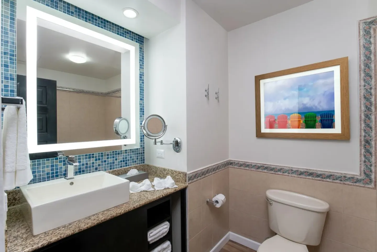 Standard Room Two Beds bathroom vanity at Margaritaville Beach Resort Playa Flamingo.