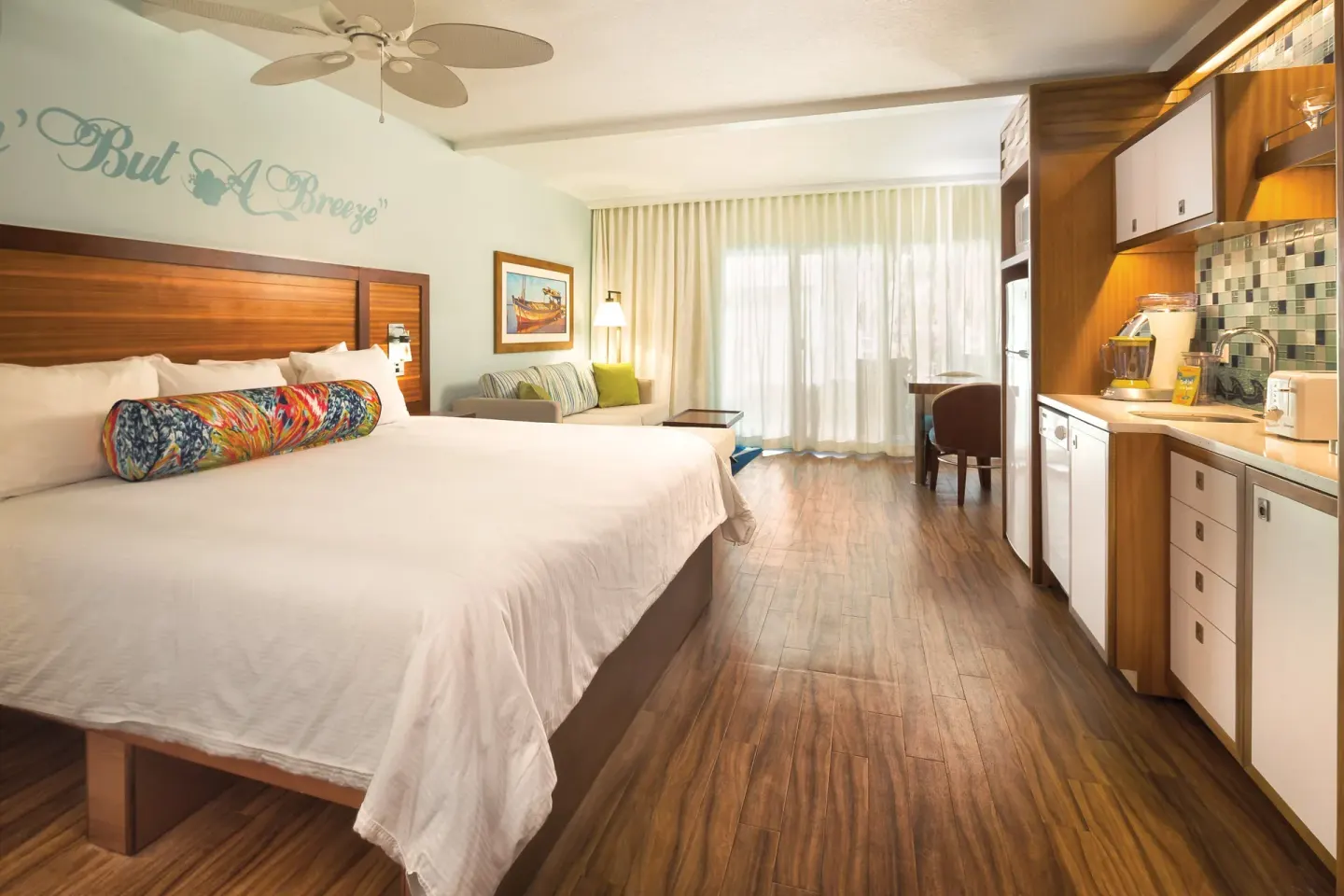 King bed studio with kitchenette at Margaritaville Vacation Club - St. Thomas.