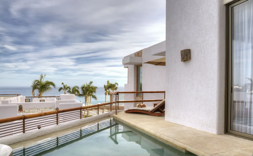 Master Suite plunge pool terrace with ocean view at Marquis Los Cabos.