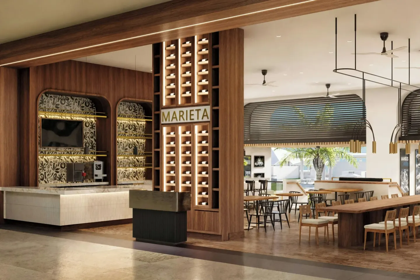 Marieta restaurant entrance at Marriott Puerto Vallarta Resort & Spa.