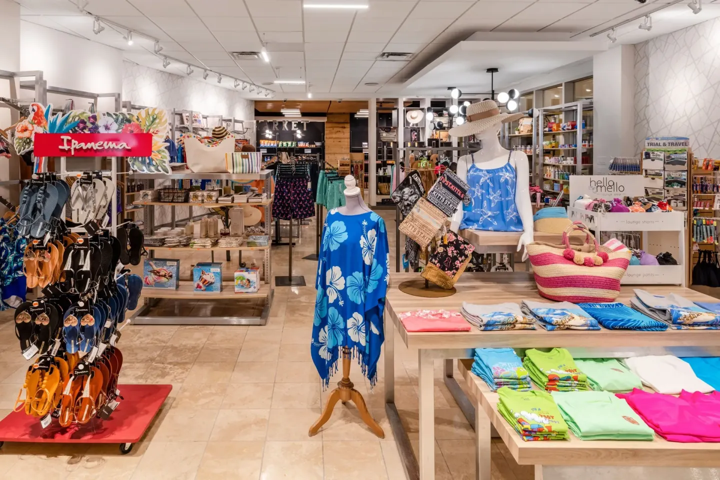 Resort shop with apparel and beach accessories at Marriott's St. Kitts Beach Club.