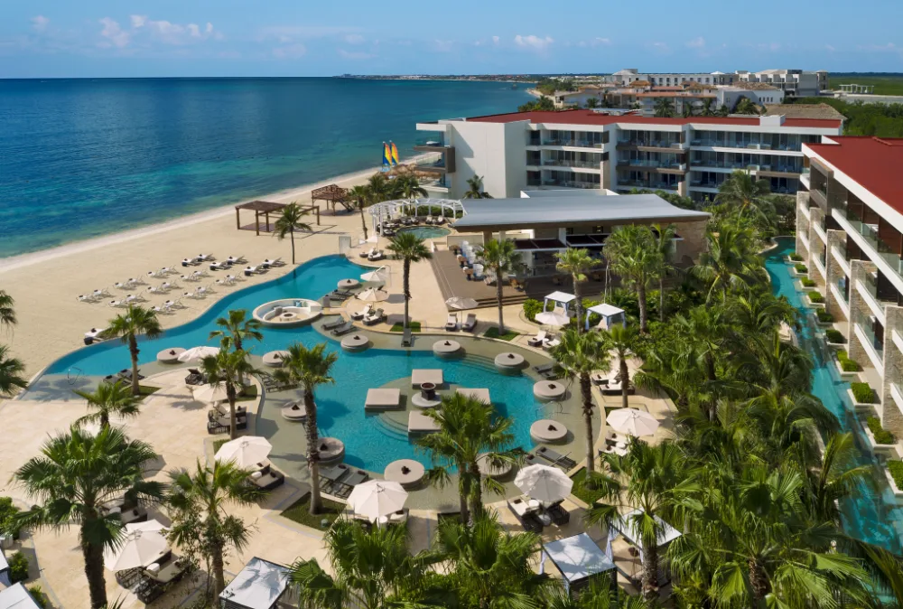 Secrets Riviera Cancún Resort & Spa adults-only all-inclusive resort with beachfront pool and contemporary design near Puerto Morelos, Mexico.