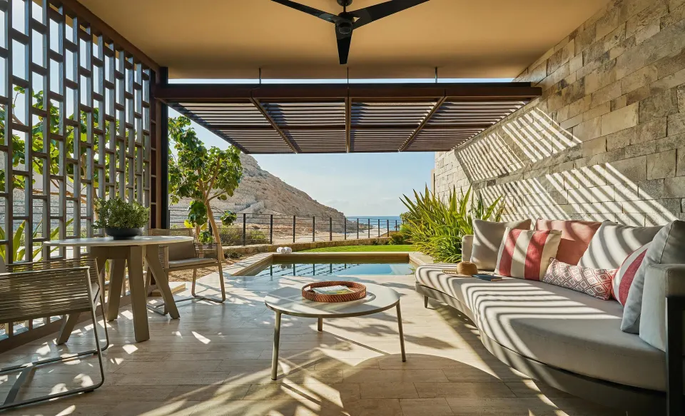 Ocean View with Pool patio seating and plunge pool at Montage Los Cabos.