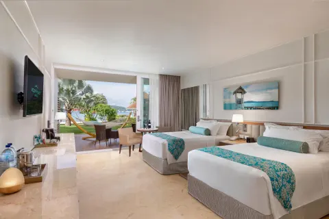 Superior Walk Out Suite Ocean View two beds and walk-out patio at Moon Palace Jamaica.
