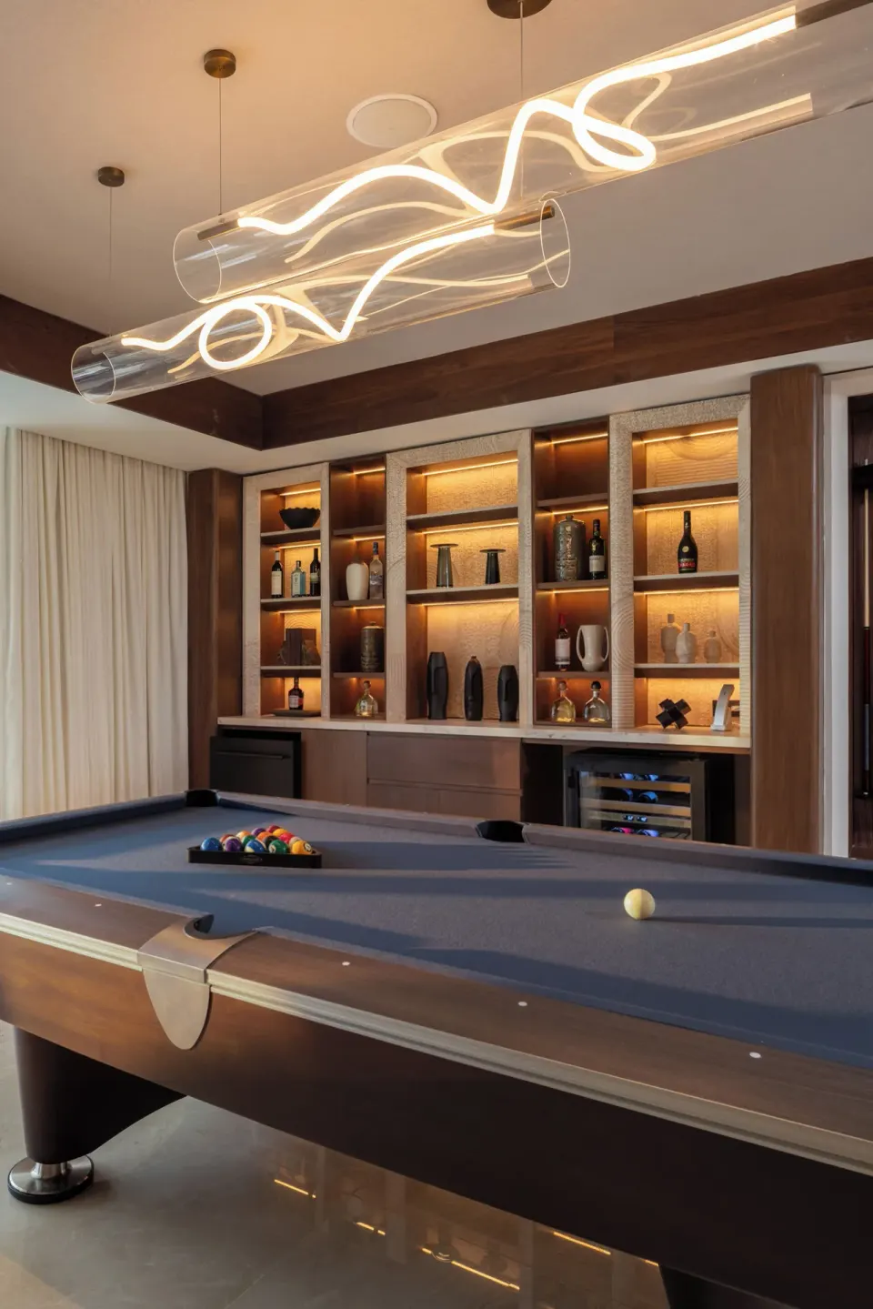 Grand Villa Sunset View Three Bedroom game room at Moon Palace The Grand Cancun with a pool table.