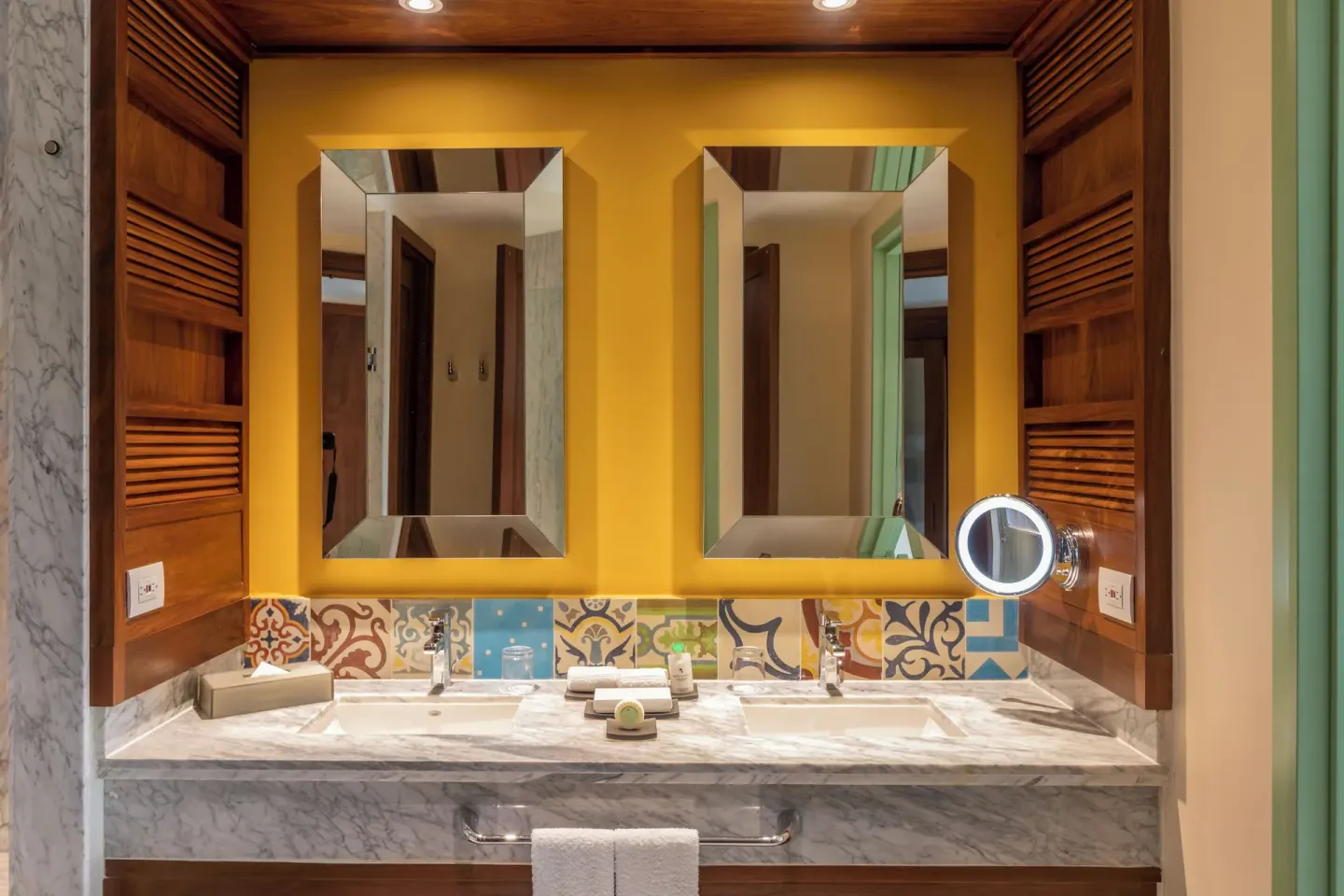 Grand Villa Three Bedroom bathroom double vanity at Moon Palace The Grand Cancun.