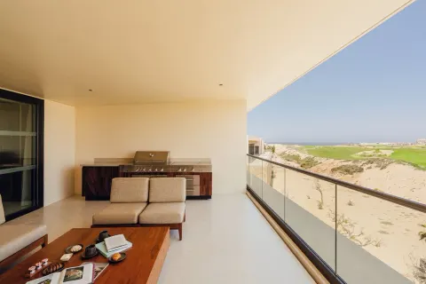 Asahi 2 Bedrooms terrace with grill and golf course view at Nobu Hotel Los Cabos.