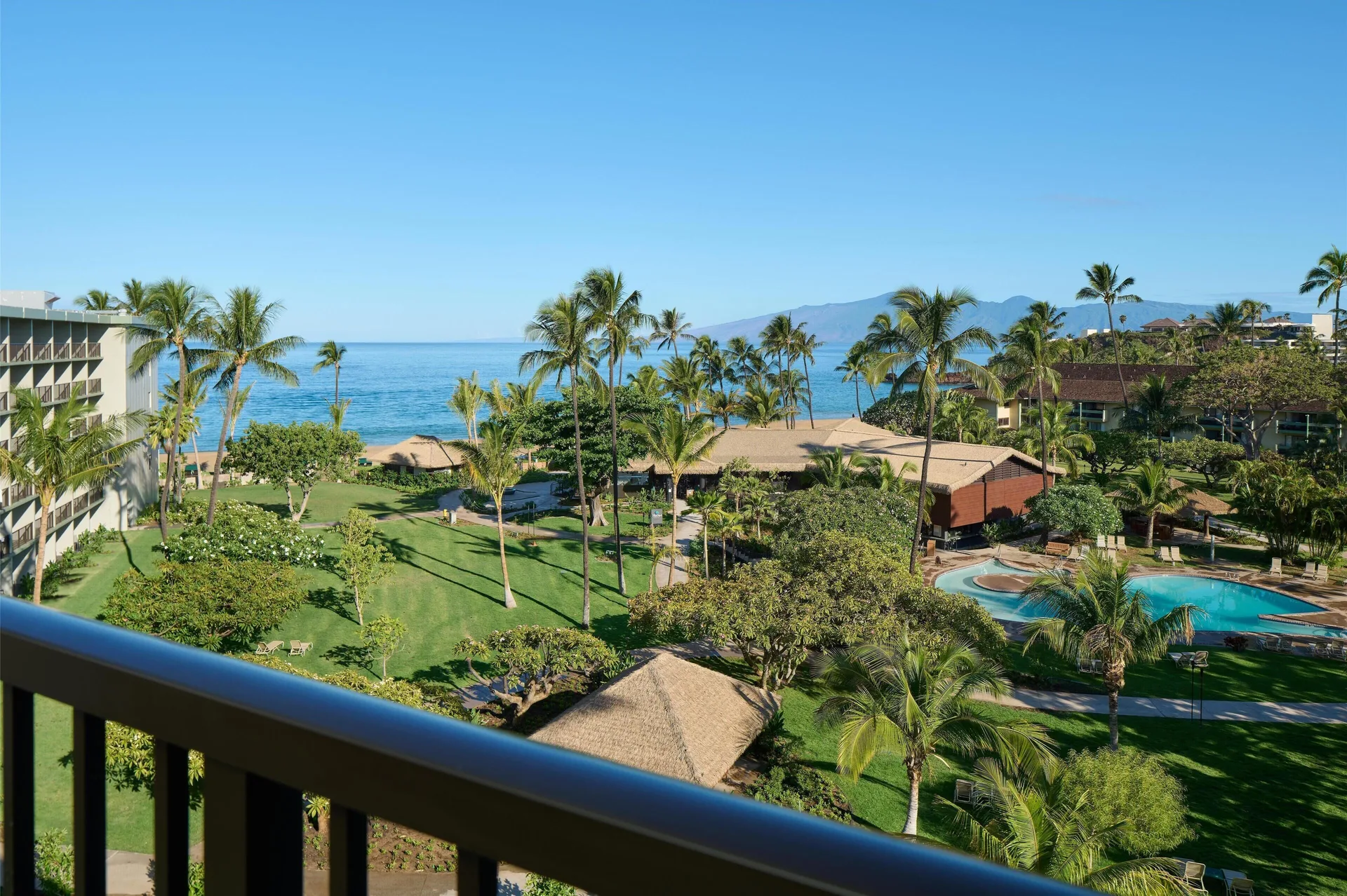 Ocean view from a Premium Room balcony at Outrigger Kaanapali Beach Resort.