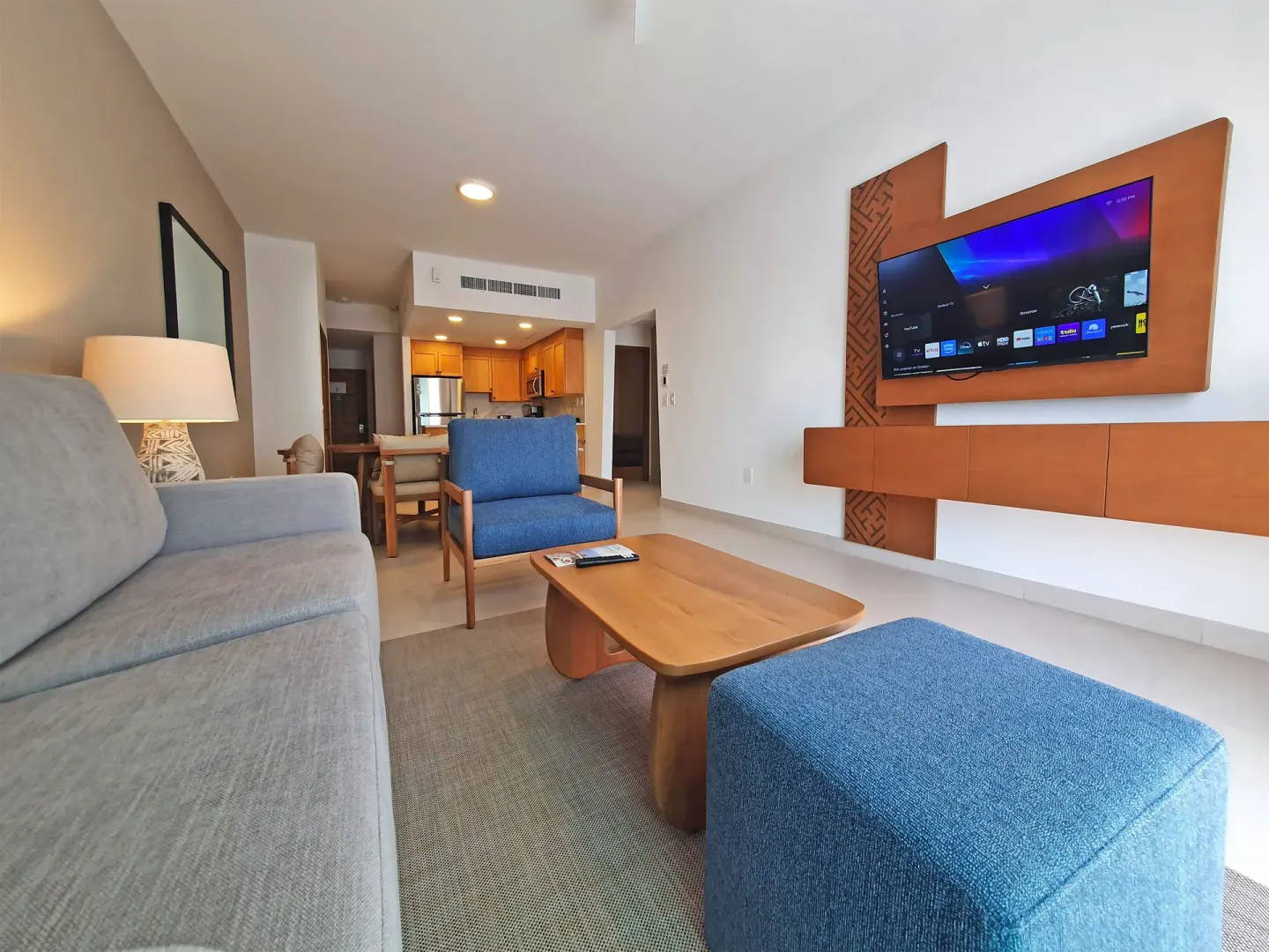Living area of the 2 Bedroom Superior Suite Coba at Paradise Village Beach Resort and Spa.
