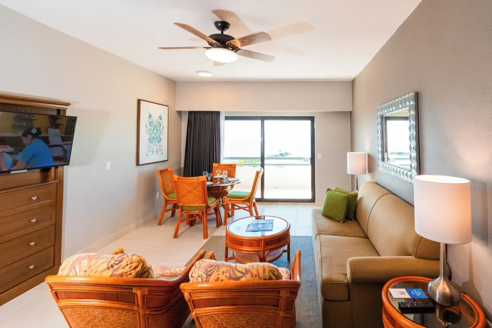 Superior Suite 1 Bedroom living and dining area at Paradise Village Beach Resort and Spa.